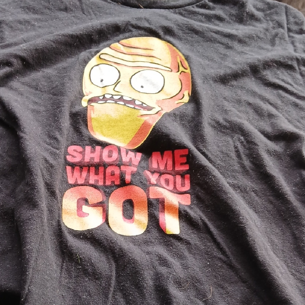 Rick And Morty Black Graphic T-Shirt with Bold Print